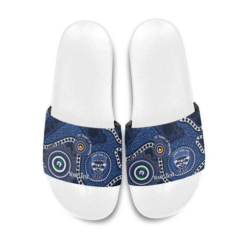 Geelong Cats NAIDOC Week 2026 Personalised Slide Sandals 50 Years of Deadly Aboriginal Art