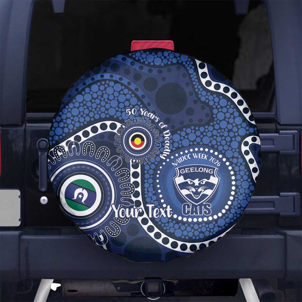 Geelong Cats NAIDOC Week 2026 Personalised Spare Tire Cover 50 Years of Deadly Aboriginal Art