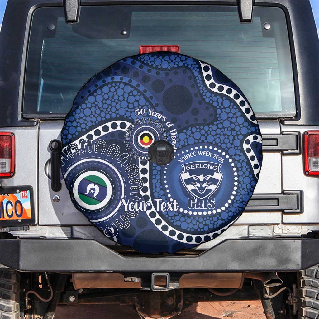Geelong Cats NAIDOC Week 2026 Personalised Spare Tire Cover 50 Years of Deadly Aboriginal Art