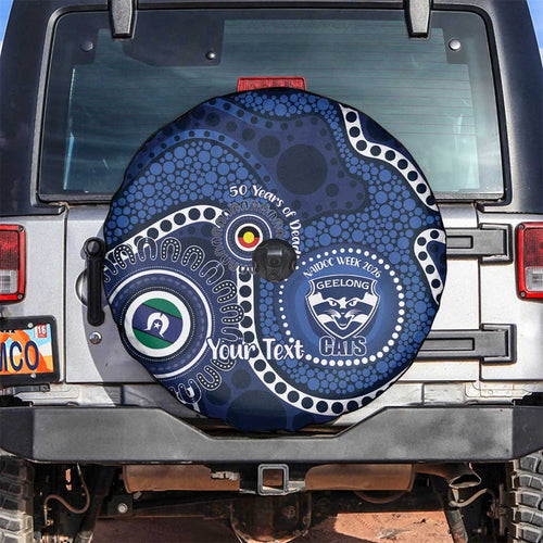 Geelong Cats NAIDOC Week 2026 Personalised Spare Tire Cover 50 Years of Deadly Aboriginal Art