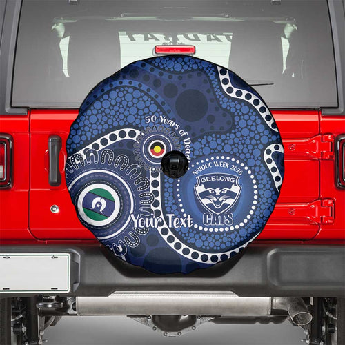 Geelong Cats NAIDOC Week 2026 Personalised Spare Tire Cover 50 Years of Deadly Aboriginal Art
