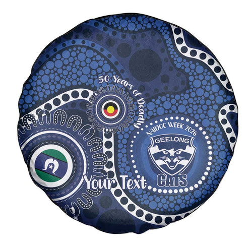 Geelong Cats NAIDOC Week 2026 Personalised Spare Tire Cover 50 Years of Deadly Aboriginal Art