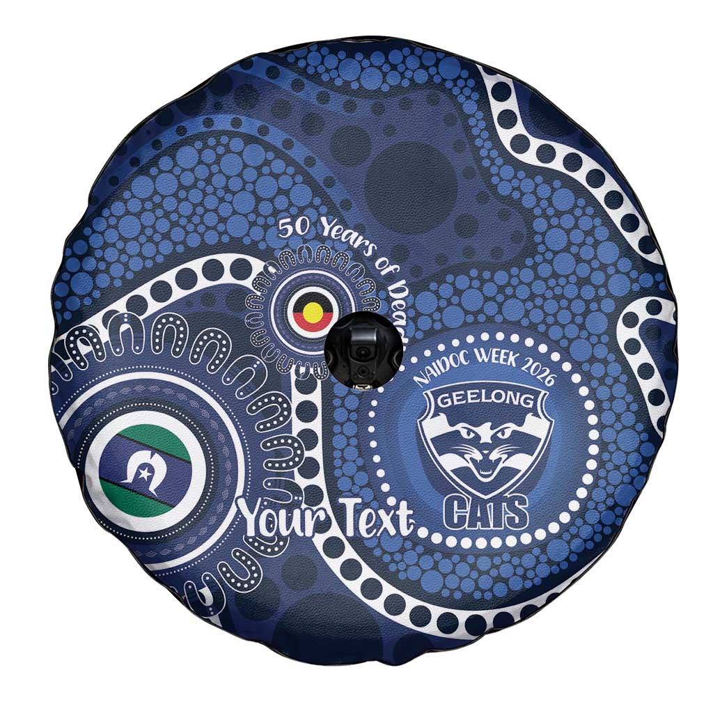 Geelong Cats NAIDOC Week 2026 Personalised Spare Tire Cover 50 Years of Deadly Aboriginal Art