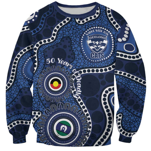 Geelong Cats NAIDOC Week 2026 Personalised Sweatshirt 50 Years of Deadly Aboriginal Art