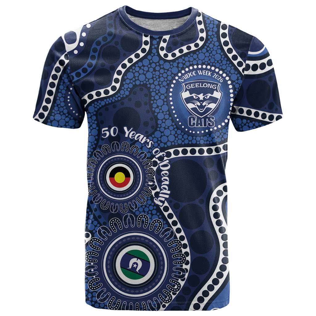 Geelong Cats NAIDOC Week 2026 Personalised T Shirt 50 Years of Deadly Aboriginal Art