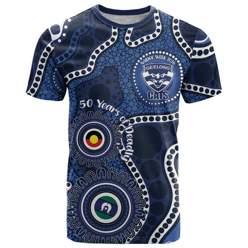 Geelong Cats NAIDOC Week 2026 Personalised T Shirt 50 Years of Deadly Aboriginal Art