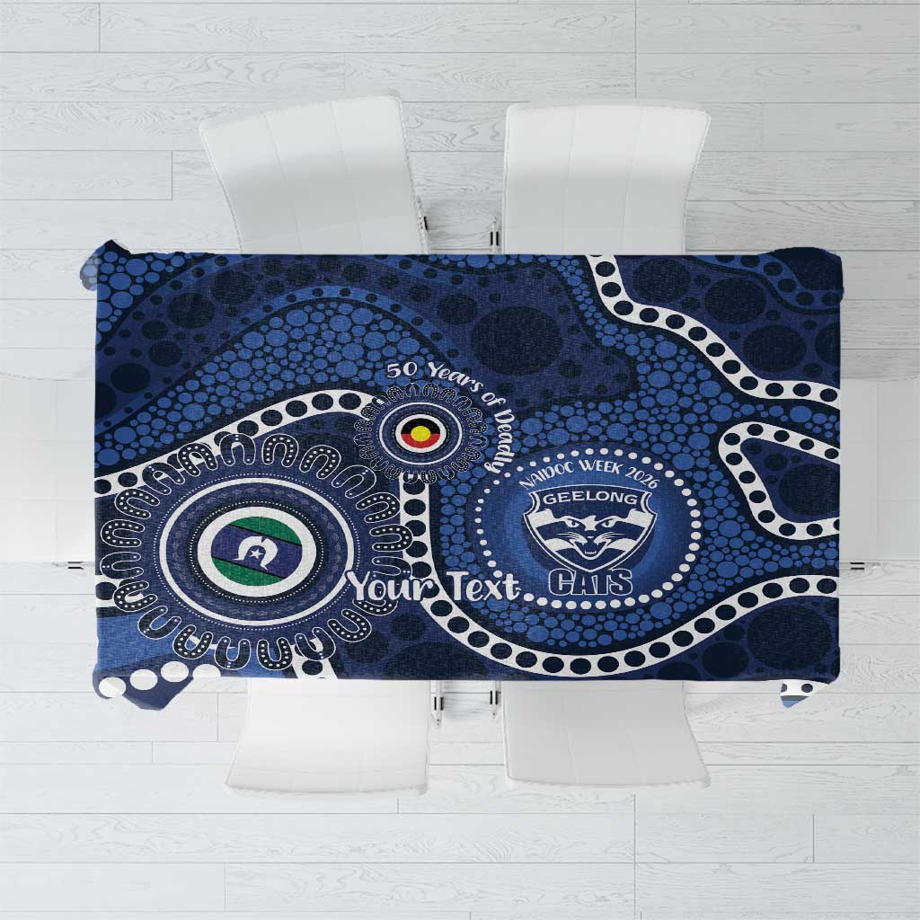 Geelong Cats NAIDOC Week 2026 Personalised Tablecloth 50 Years of Deadly Aboriginal Art