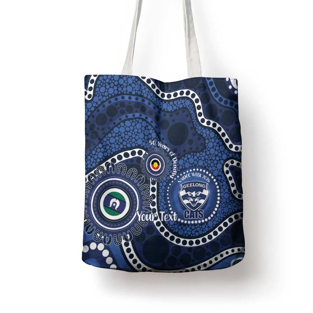 Geelong Cats NAIDOC Week 2026 Personalised Tote Bag 50 Years of Deadly Aboriginal Art