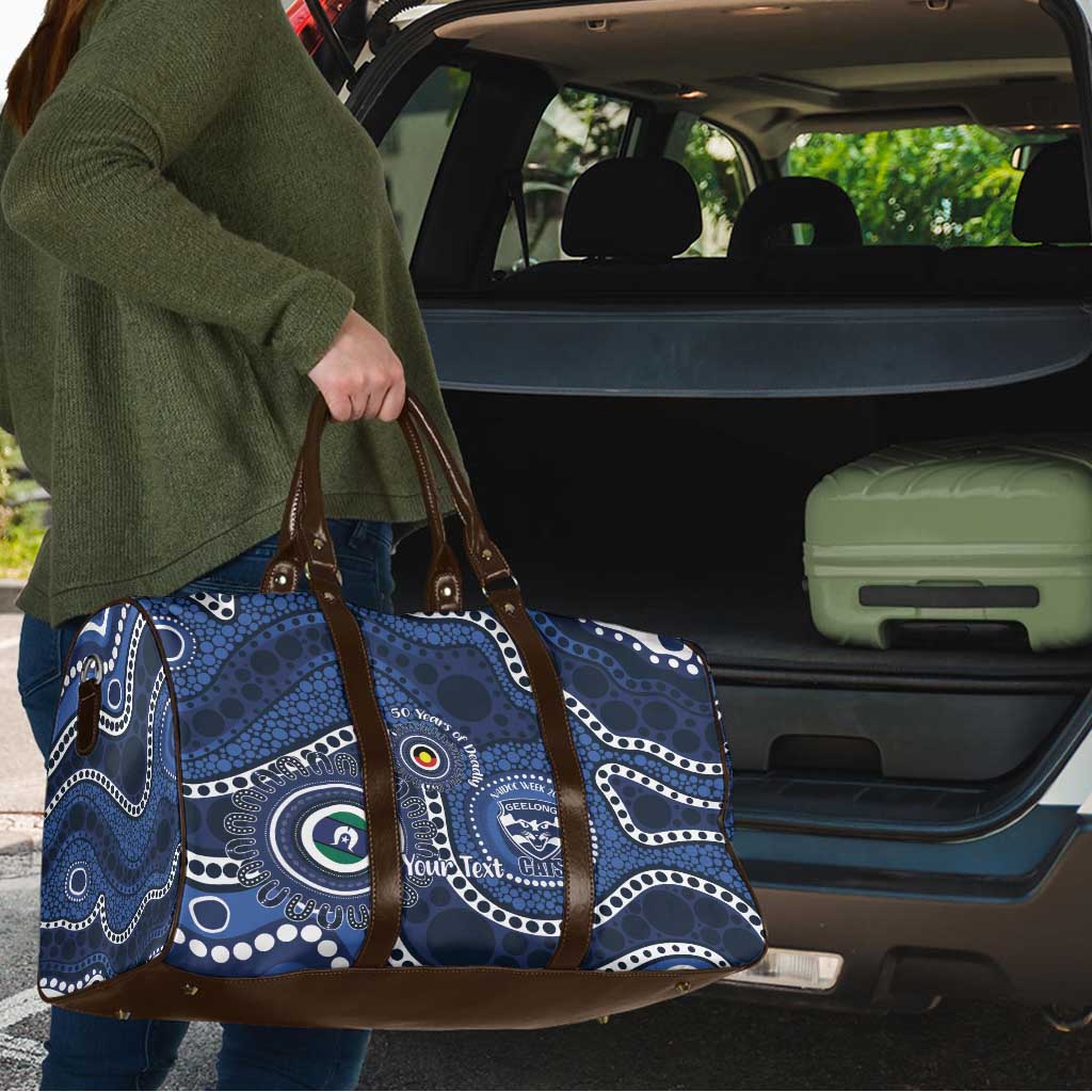 Geelong Cats NAIDOC Week 2026 Personalised Travel Bag 50 Years of Deadly Aboriginal Art