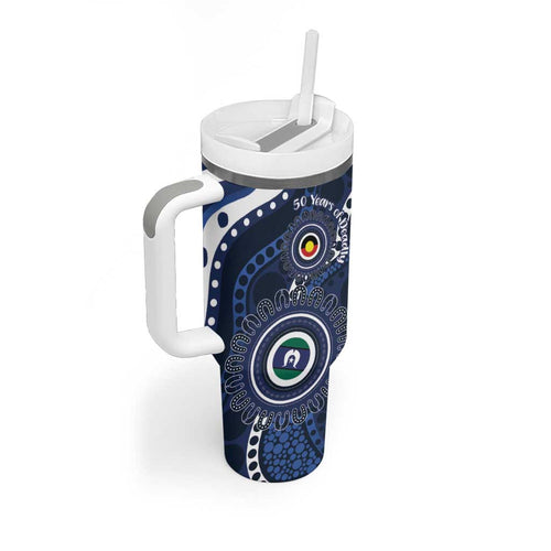 Geelong Cats NAIDOC Week 2026 Personalised Tumbler With Handle 50 Years of Deadly Aboriginal Art