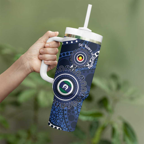 Geelong Cats NAIDOC Week 2026 Personalised Tumbler With Handle 50 Years of Deadly Aboriginal Art