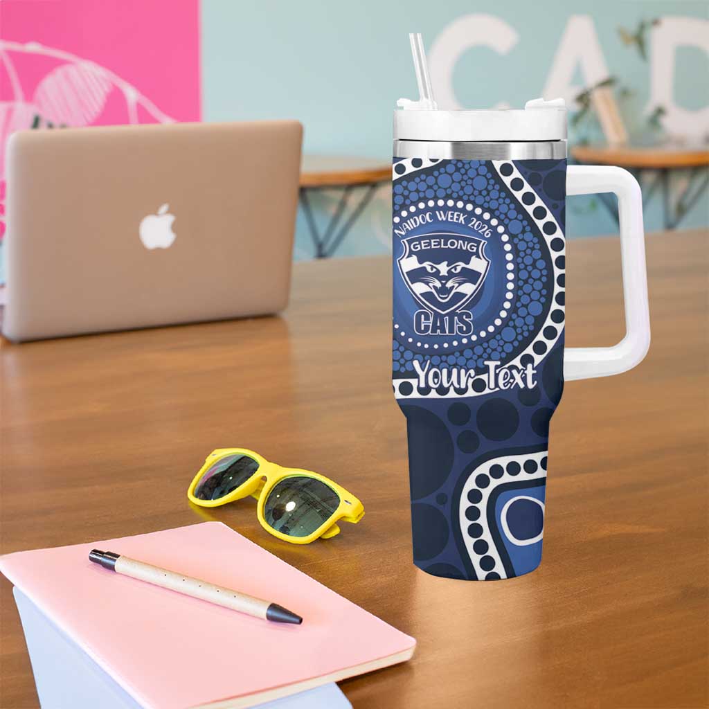 Geelong Cats NAIDOC Week 2026 Personalised Tumbler With Handle 50 Years of Deadly Aboriginal Art