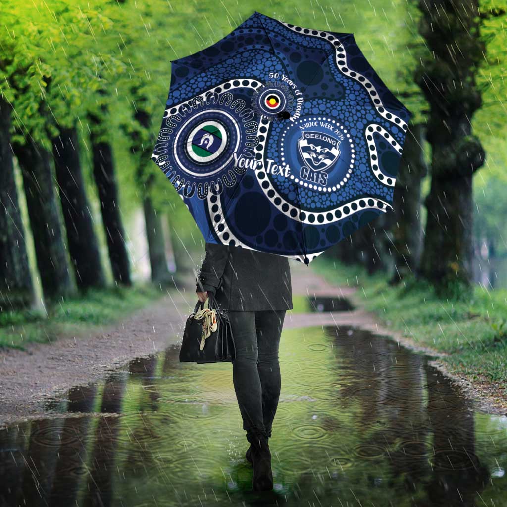 Geelong Cats NAIDOC Week 2026 Personalised Umbrella 50 Years of Deadly Aboriginal Art