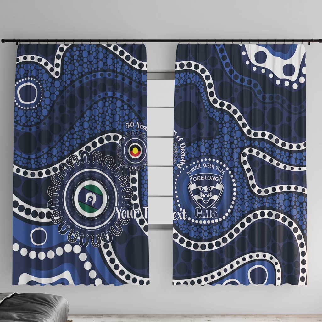 Geelong Cats NAIDOC Week 2026 Personalised Window Curtain 50 Years of Deadly Aboriginal Art