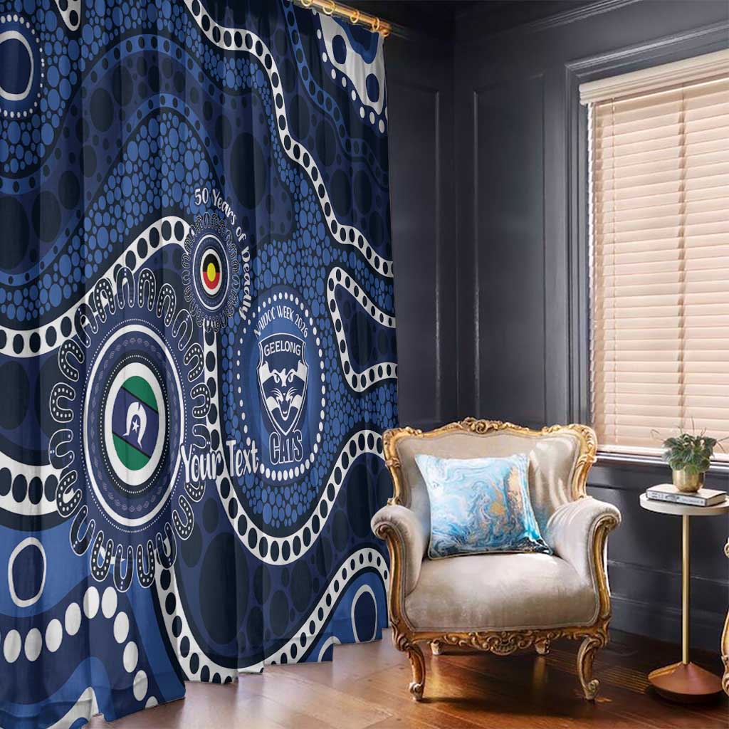 Geelong Cats NAIDOC Week 2026 Personalised Window Curtain 50 Years of Deadly Aboriginal Art