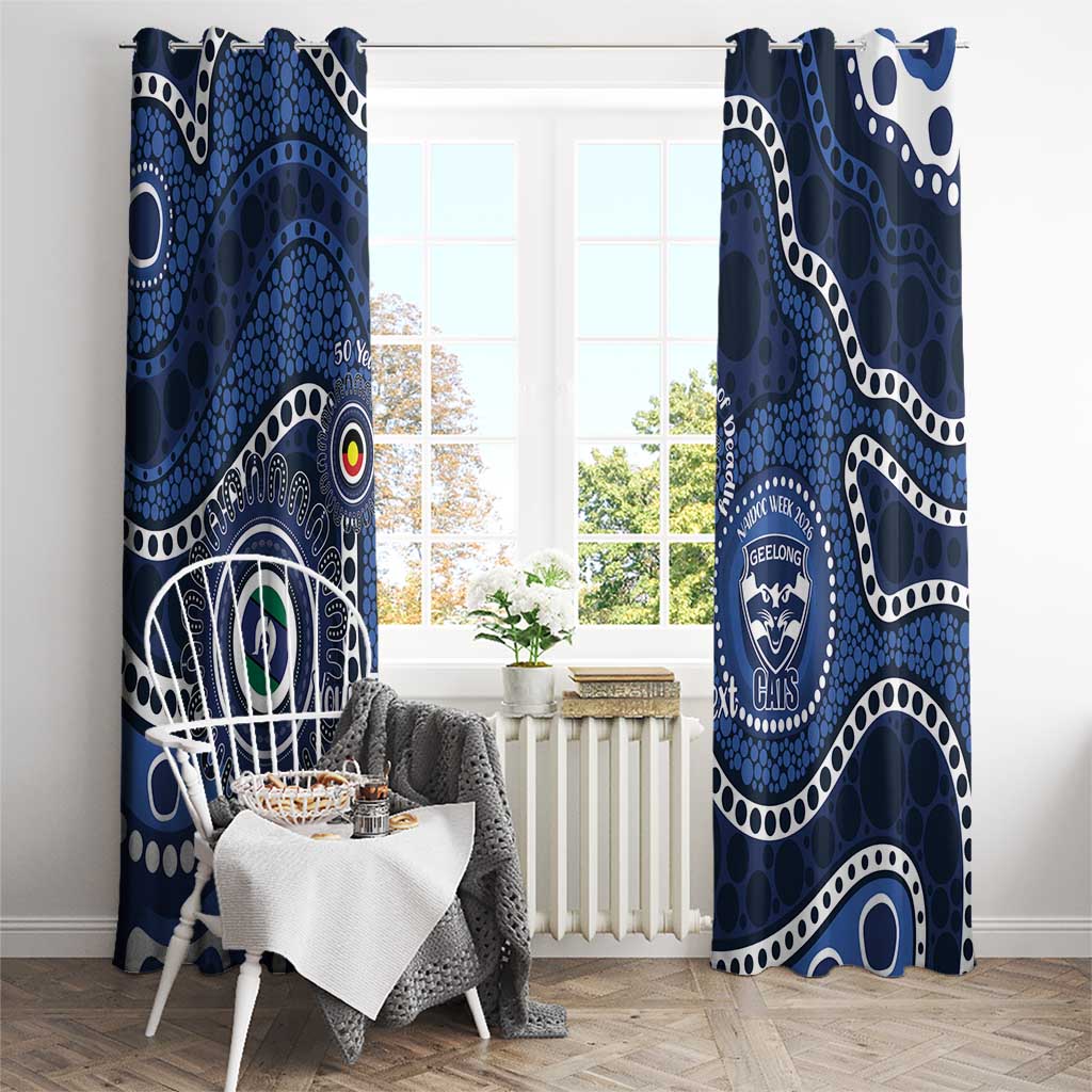 Geelong Cats NAIDOC Week 2026 Personalised Window Curtain 50 Years of Deadly Aboriginal Art