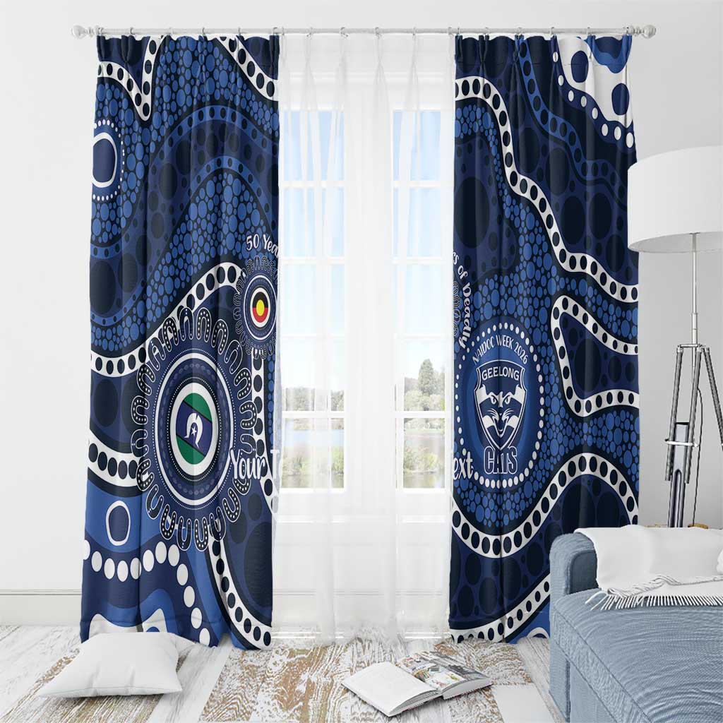 Geelong Cats NAIDOC Week 2026 Personalised Window Curtain 50 Years of Deadly Aboriginal Art