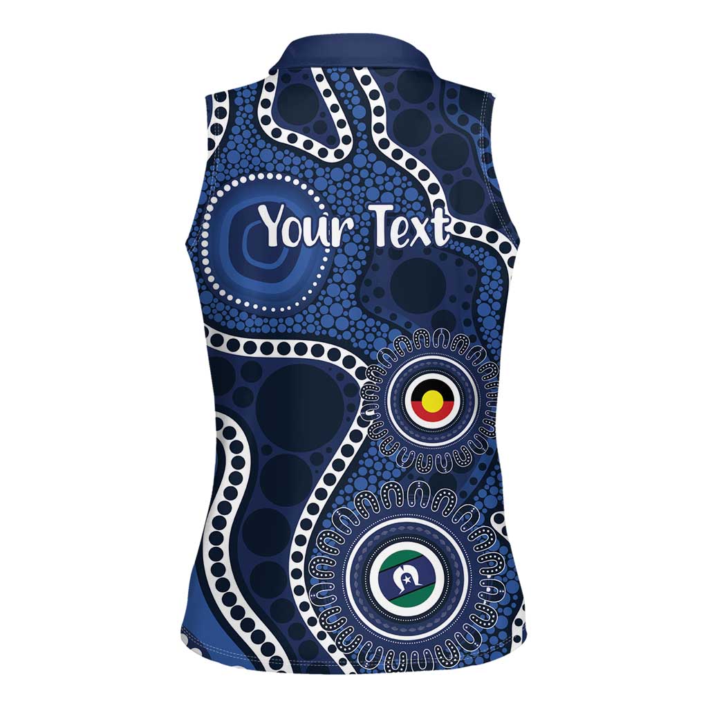 Geelong Cats NAIDOC Week 2026 Personalised Women Sleeveless Polo Shirt 50 Years of Deadly Aboriginal Art