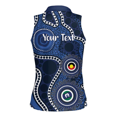 Geelong Cats NAIDOC Week 2026 Personalised Women Sleeveless Polo Shirt 50 Years of Deadly Aboriginal Art