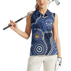 Geelong Cats NAIDOC Week 2026 Personalised Women Sleeveless Polo Shirt 50 Years of Deadly Aboriginal Art