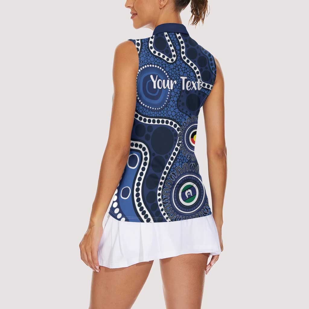 Geelong Cats NAIDOC Week 2026 Personalised Women Sleeveless Polo Shirt 50 Years of Deadly Aboriginal Art