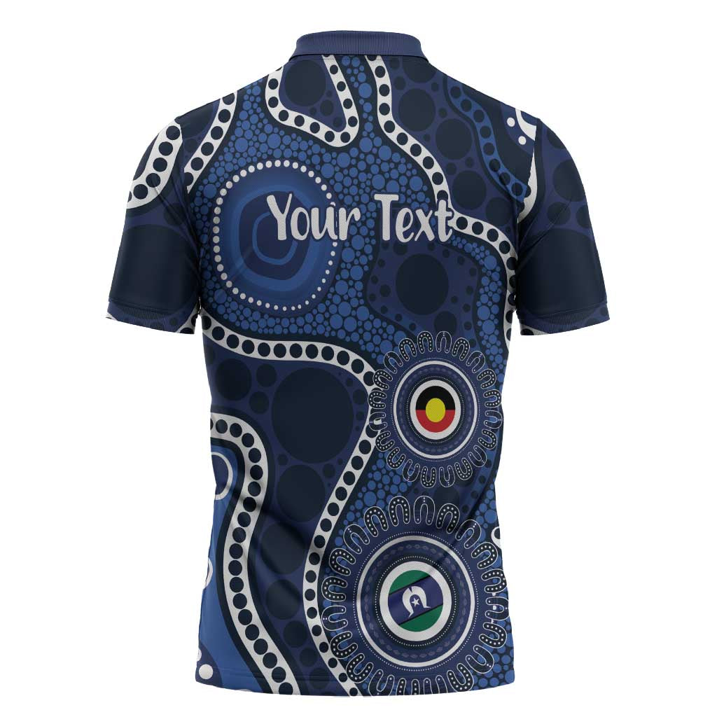 Geelong Cats NAIDOC Week 2026 Personalised Zipper Polo Shirt 50 Years of Deadly Aboriginal Art
