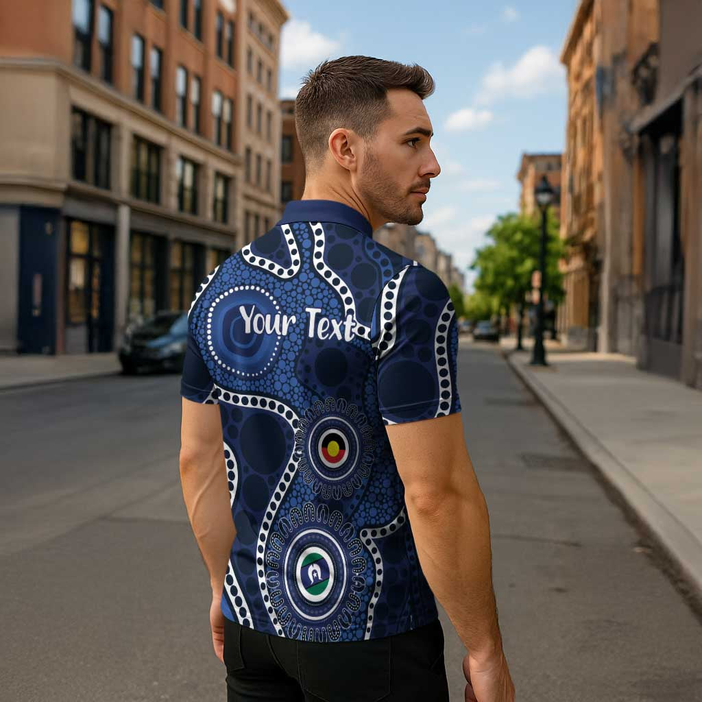 Geelong Cats NAIDOC Week 2026 Personalised Zipper Polo Shirt 50 Years of Deadly Aboriginal Art