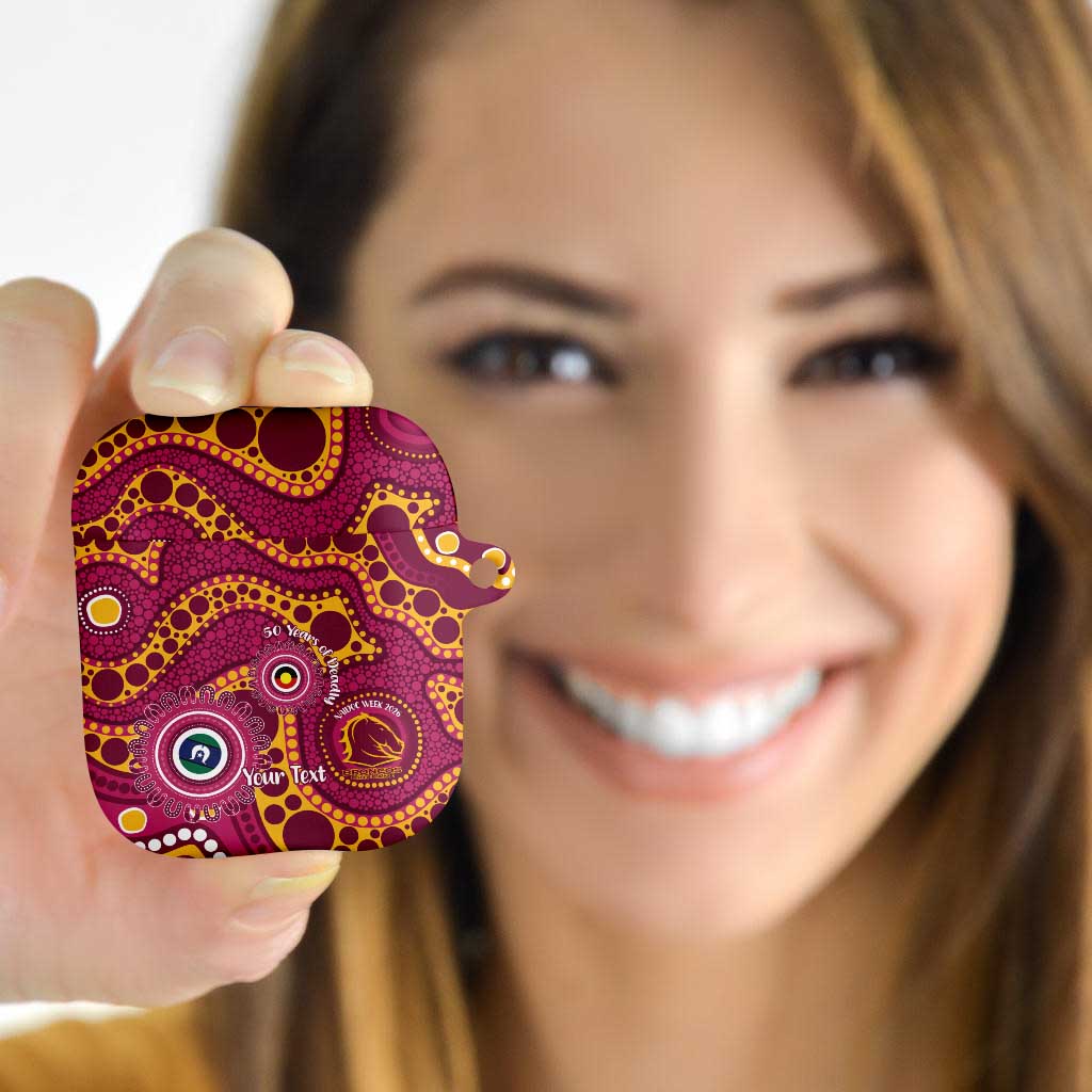 Broncos NAIDOC Week 2026 Personalised AirPods Case 50 Years of Deadly Aboriginal Art