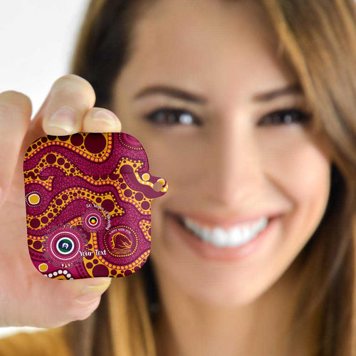Broncos NAIDOC Week 2026 Personalised AirPods Case 50 Years of Deadly Aboriginal Art