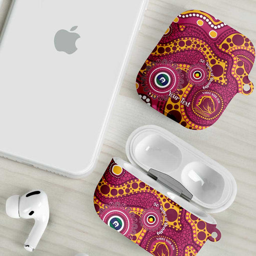 Broncos NAIDOC Week 2026 Personalised AirPods Case 50 Years of Deadly Aboriginal Art