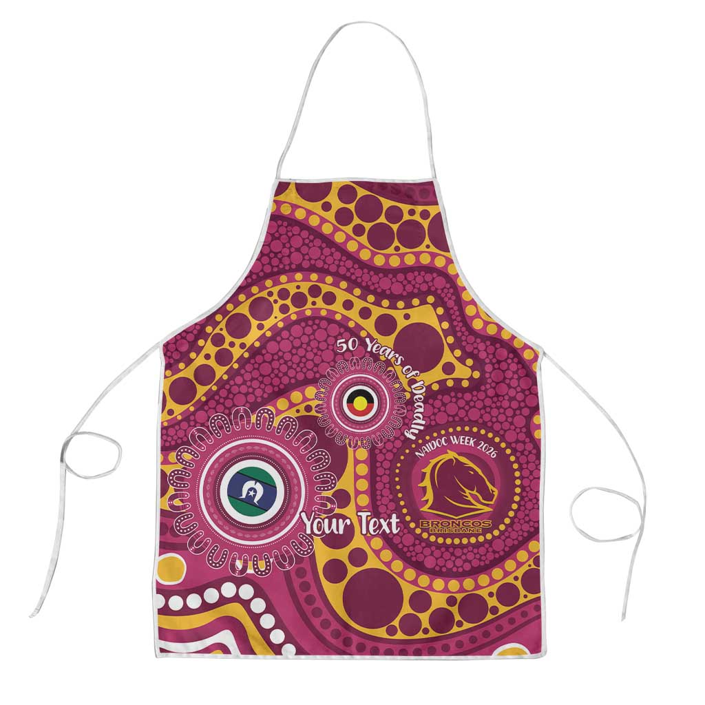 Broncos NAIDOC Week 2026 Personalised Apron 50 Years of Deadly Aboriginal Art