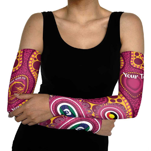Broncos NAIDOC Week 2026 Personalised Arm Sleeves 50 Years of Deadly Aboriginal Art