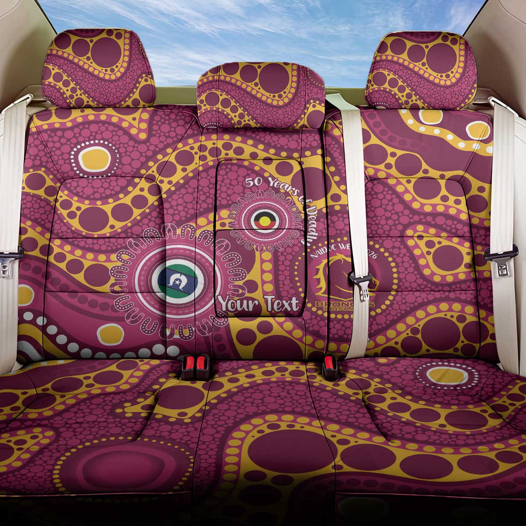 Broncos NAIDOC Week 2026 Personalised Back Car Seat Cover 50 Years of Deadly Aboriginal Art
