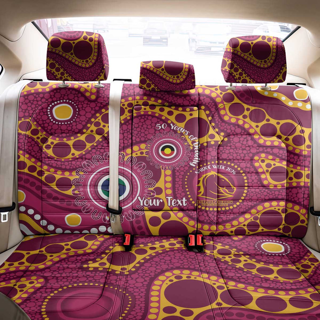 Broncos NAIDOC Week 2026 Personalised Back Car Seat Cover 50 Years of Deadly Aboriginal Art
