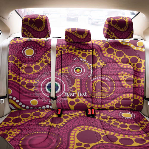 Broncos NAIDOC Week 2026 Personalised Back Car Seat Cover 50 Years of Deadly Aboriginal Art