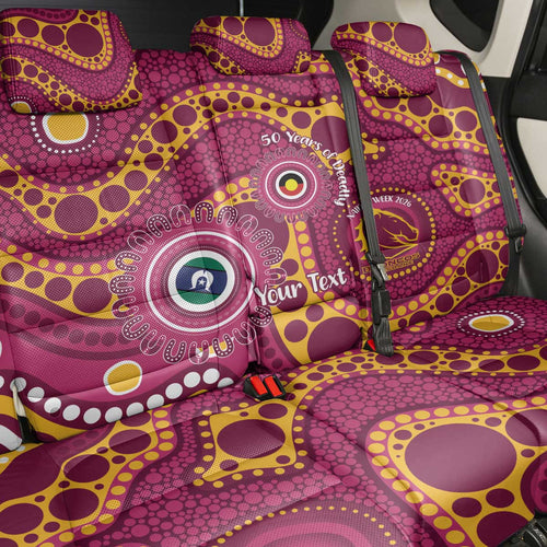 Broncos NAIDOC Week 2026 Personalised Back Car Seat Cover 50 Years of Deadly Aboriginal Art