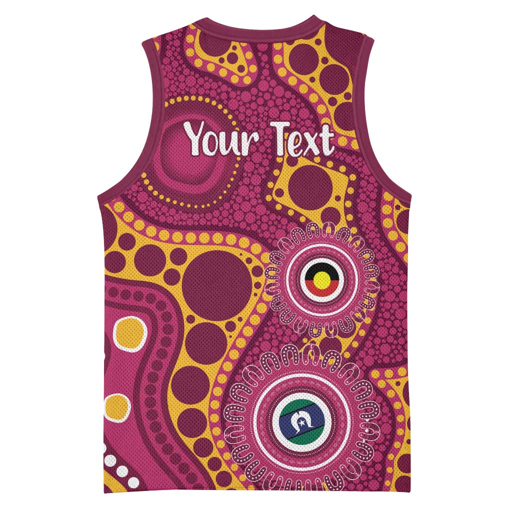 Broncos NAIDOC Week 2026 Personalised Basketball Jersey 50 Years of Deadly Aboriginal Art
