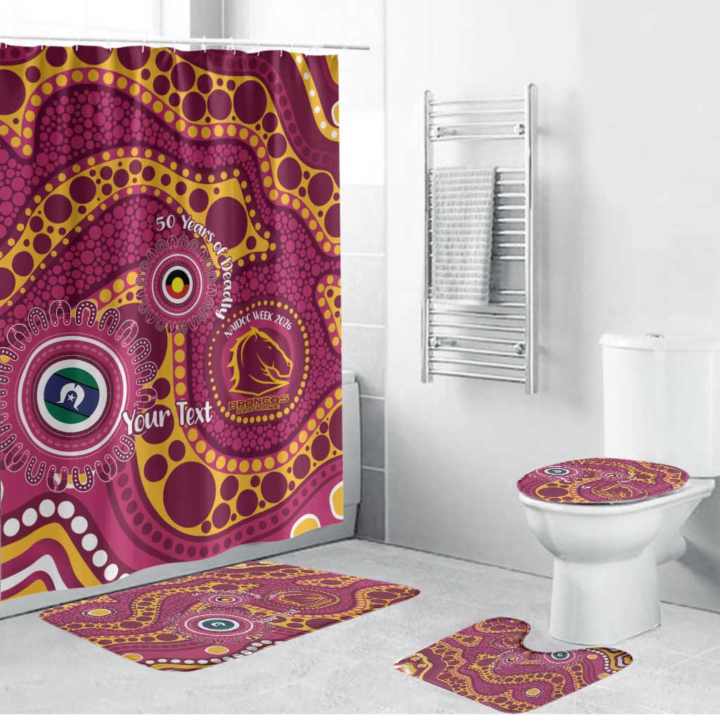 Broncos NAIDOC Week 2026 Personalised Bathroom Set 50 Years of Deadly Aboriginal Art
