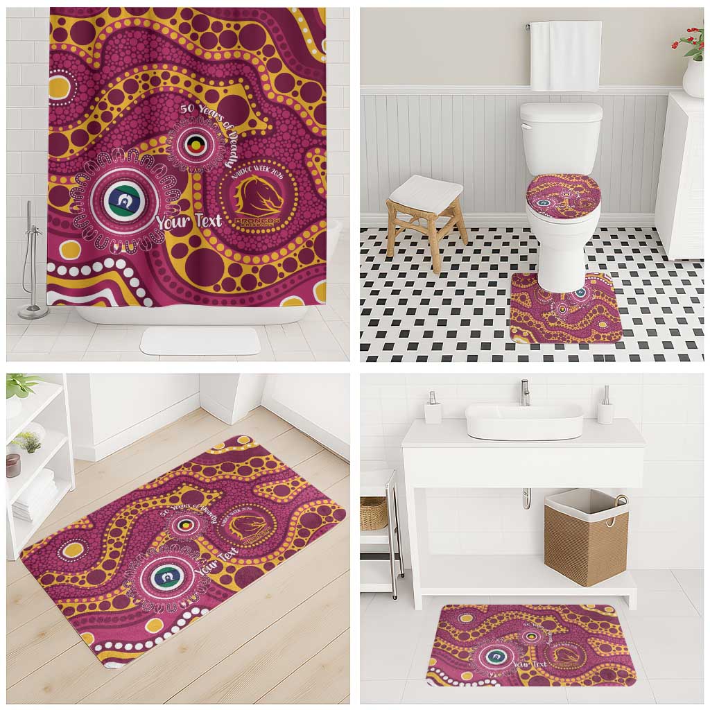 Broncos NAIDOC Week 2026 Personalised Bathroom Set 50 Years of Deadly Aboriginal Art