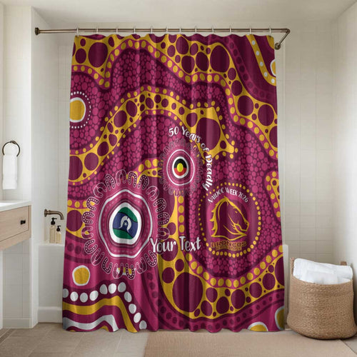Broncos NAIDOC Week 2026 Personalised Bathroom Set 50 Years of Deadly Aboriginal Art