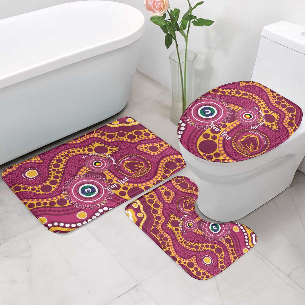 Broncos NAIDOC Week 2026 Personalised Bathroom Set 50 Years of Deadly Aboriginal Art
