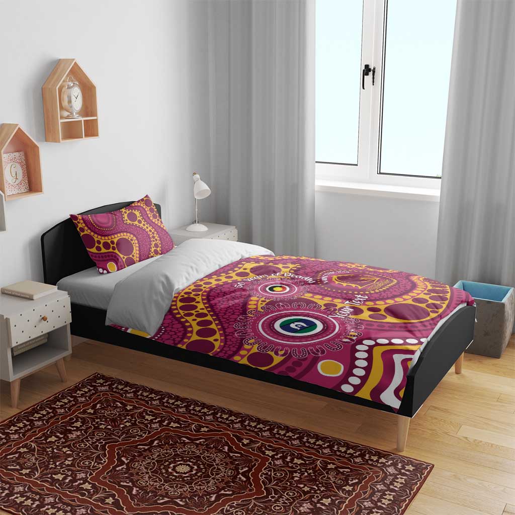 Broncos NAIDOC Week 2026 Personalised Bedding Set 50 Years of Deadly Aboriginal Art