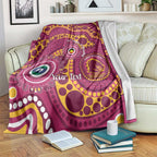 Broncos NAIDOC Week 2026 Personalised Blanket 50 Years of Deadly Aboriginal Art