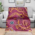 Broncos NAIDOC Week 2026 Personalised Blanket 50 Years of Deadly Aboriginal Art
