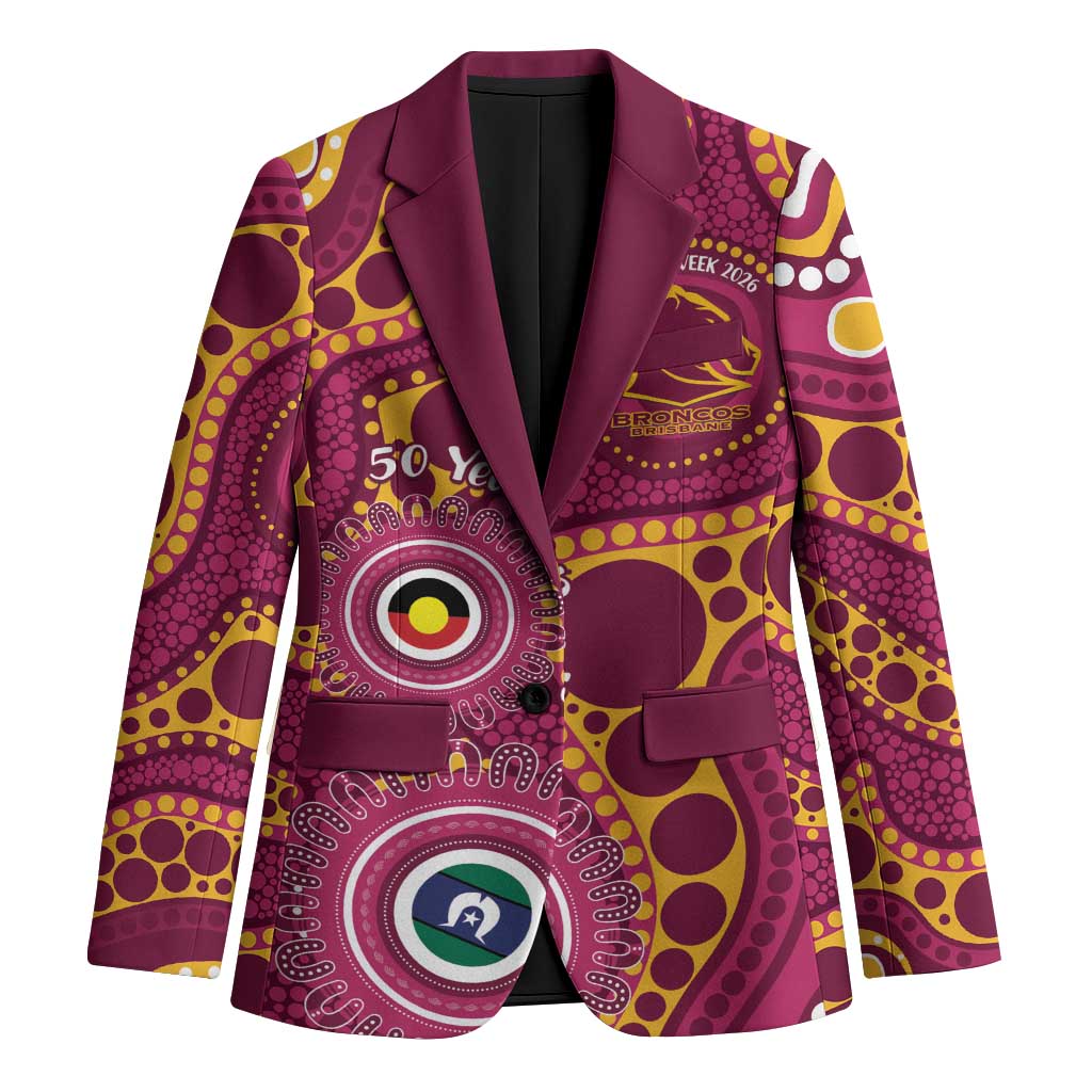 Broncos NAIDOC Week 2026 Personalised Blazer 50 Years of Deadly Aboriginal Art