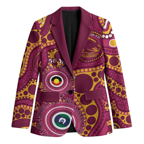 Broncos NAIDOC Week 2026 Personalised Blazer 50 Years of Deadly Aboriginal Art