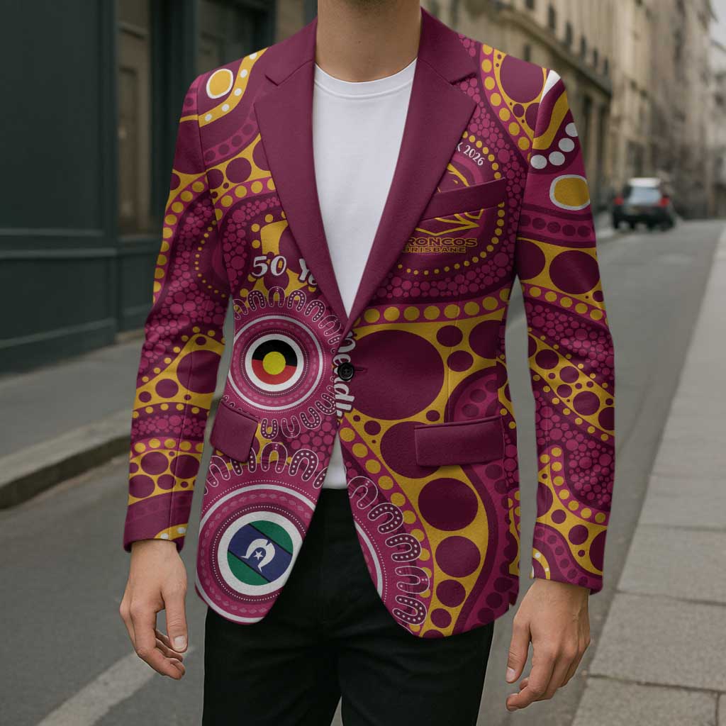 Broncos NAIDOC Week 2026 Personalised Blazer 50 Years of Deadly Aboriginal Art