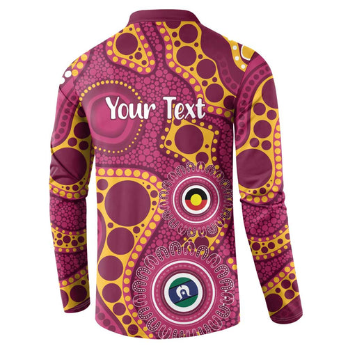 Broncos NAIDOC Week 2026 Personalised Button Sweatshirt 50 Years of Deadly Aboriginal Art