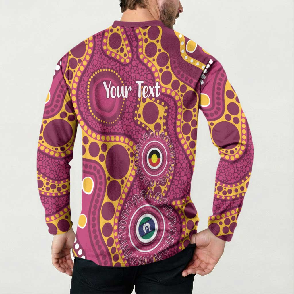 Broncos NAIDOC Week 2026 Personalised Button Sweatshirt 50 Years of Deadly Aboriginal Art