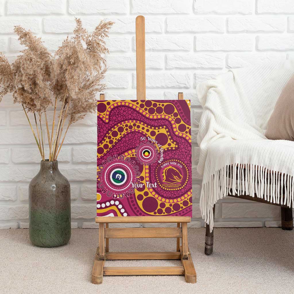 Broncos NAIDOC Week 2026 Personalised Canvas Wall Art 50 Years of Deadly Aboriginal Art